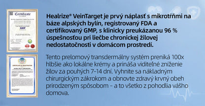 Healrize® VeinTarget mikrojihlová náplasť 🚀 Okamžitá úľava, dlhodobé výsledky 🚀