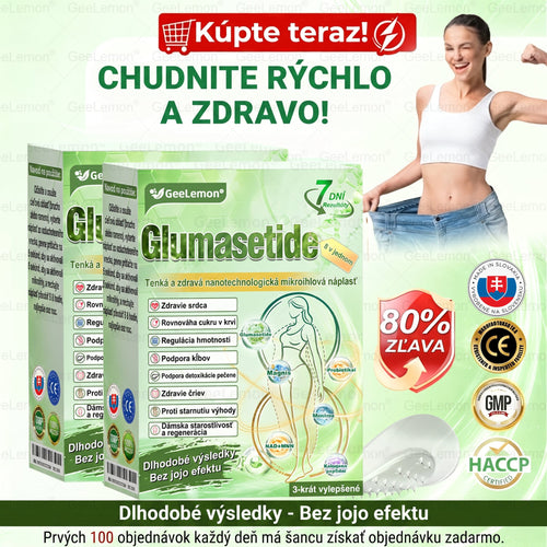 Oficiálne certifikované 🔥 Tisíce spokojných používateľov na Slovensku💗🥰𝐆𝐞𝑒𝐿𝑒𝐦𝐨𝐧® 𝐆𝐥𝐮𝐦𝐚𝐬𝐞𝐭𝐢𝐝𝐞  8 IN 1" TENKY A ZDRAVY MIKROIHLICKOVY PLASTER ((Iba raz denne, viditeľné zmeny do 7 dní))  ✅