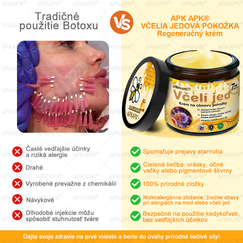 ✨APKAPK® Včelí jed regeneračný krém na pokožku 🔥 Vyvinuté na Slovensku, vyrobené a dodávané zo Slovenska🫏