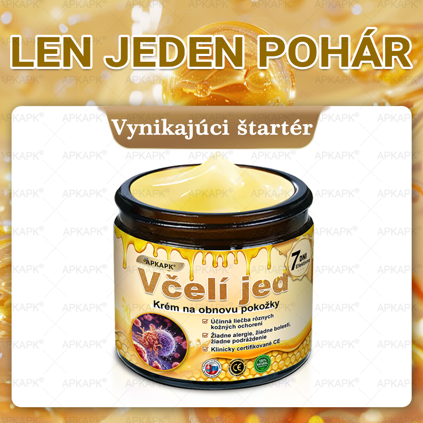 ✨APKAPK® Včelí jed regeneračný krém na pokožku 🔥 Vyvinuté na Slovensku, vyrobené a dodávané zo Slovenska🫏