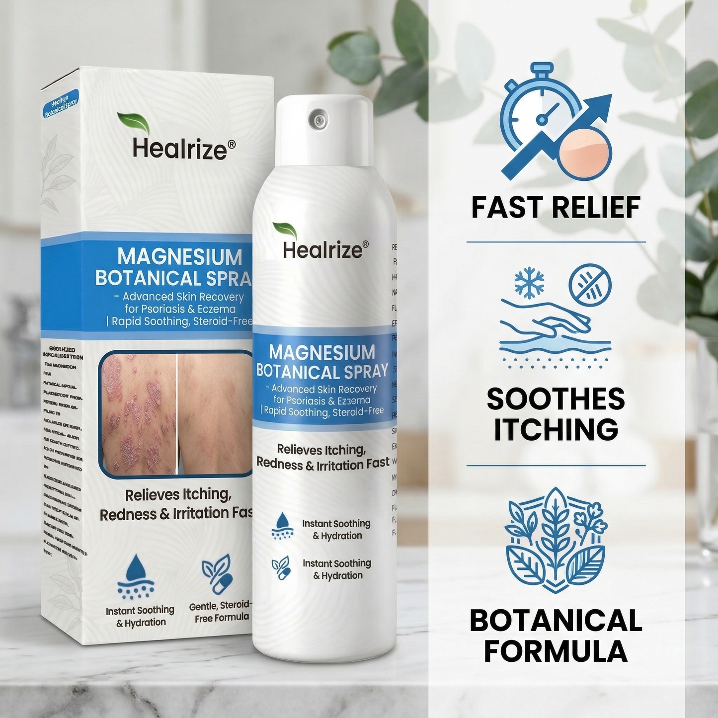 Healrize® Magnesium Botanical Spray🔥 – Advanced Skin Recovery for Psoriasis & Eczema | Rapid Soothing, Steroid-Free