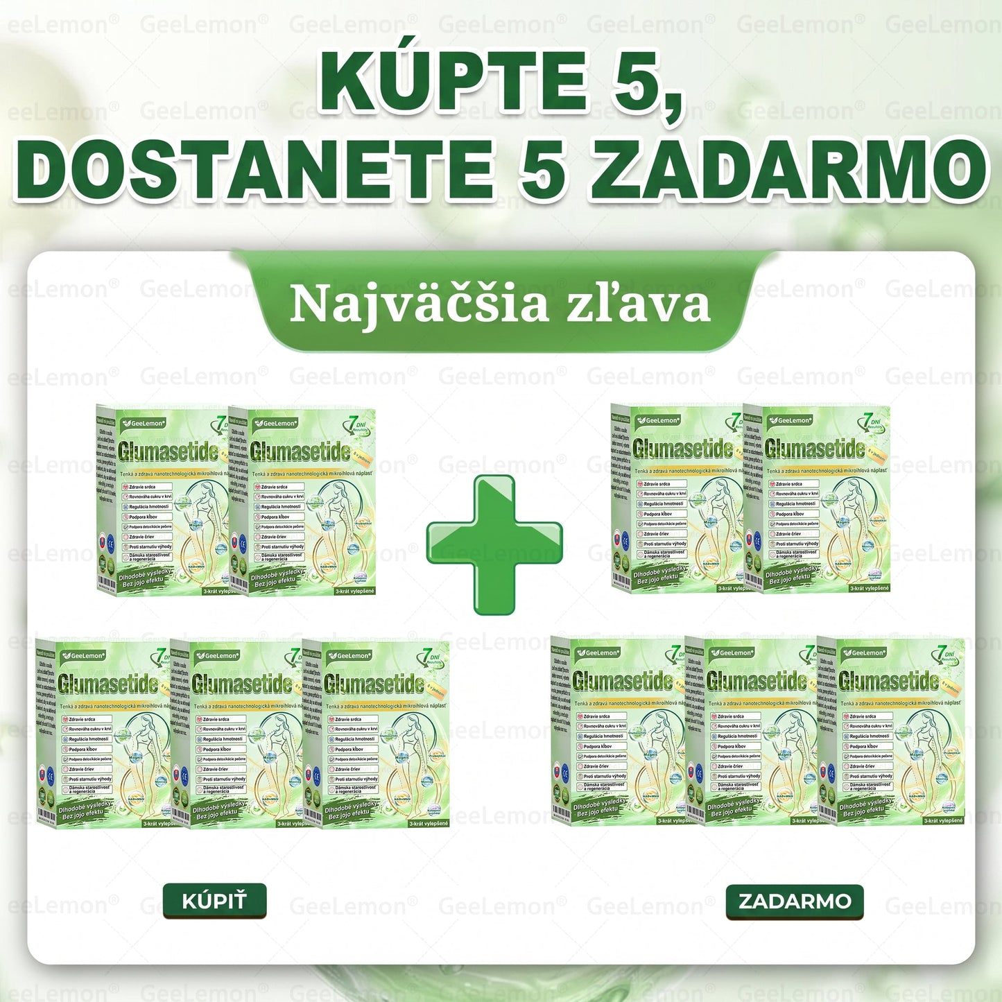Oficiálne certifikované 🔥 Tisíce spokojných používateľov na Slovensku💗🥰𝐆𝐞𝑒𝐿𝑒𝐦𝐨𝐧® 𝐆𝐥𝐮𝐦𝐚𝐬𝐞𝐭𝐢𝐝𝐞  8 IN 1" TENKY A ZDRAVY MIKROIHLICKOVY PLASTER ((Iba raz denne, viditeľné zmeny do 7 dní))  ✅