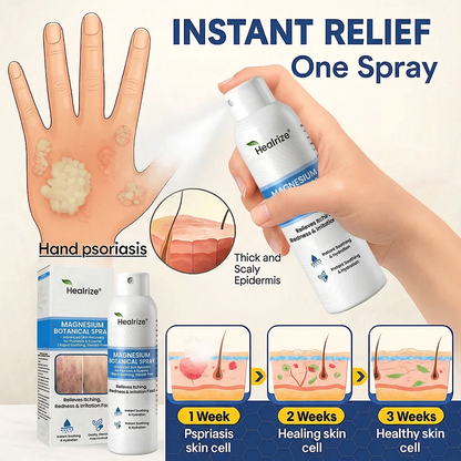 Healrize® Magnesium Botanical Spray🔥 – Advanced Skin Recovery for Psoriasis & Eczema | Rapid Soothing, Steroid-Free