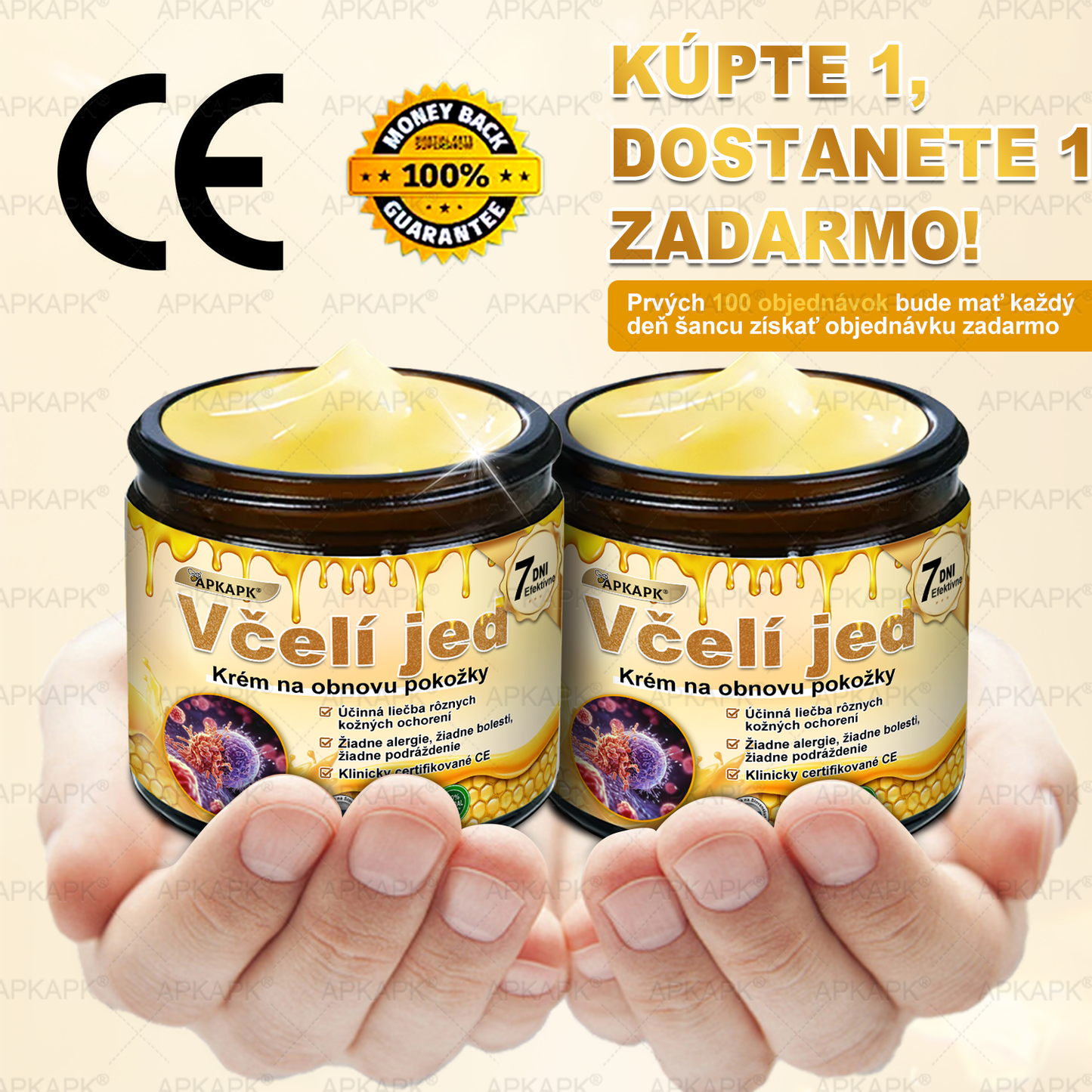✨APKAPK® Včelí jed regeneračný krém na pokožku 🔥 Vyvinuté na Slovensku, vyrobené a dodávané zo Slovenska🫏