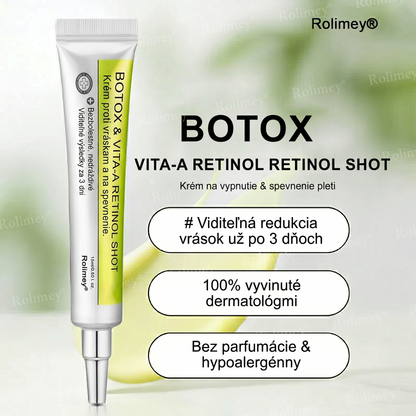 🌸Rolimey®  Botox & Vita-A Retinol Retinol Shot Krém proti vraskam a na spevnenie pleti ⏰Posledný deň! 70% zľava💡