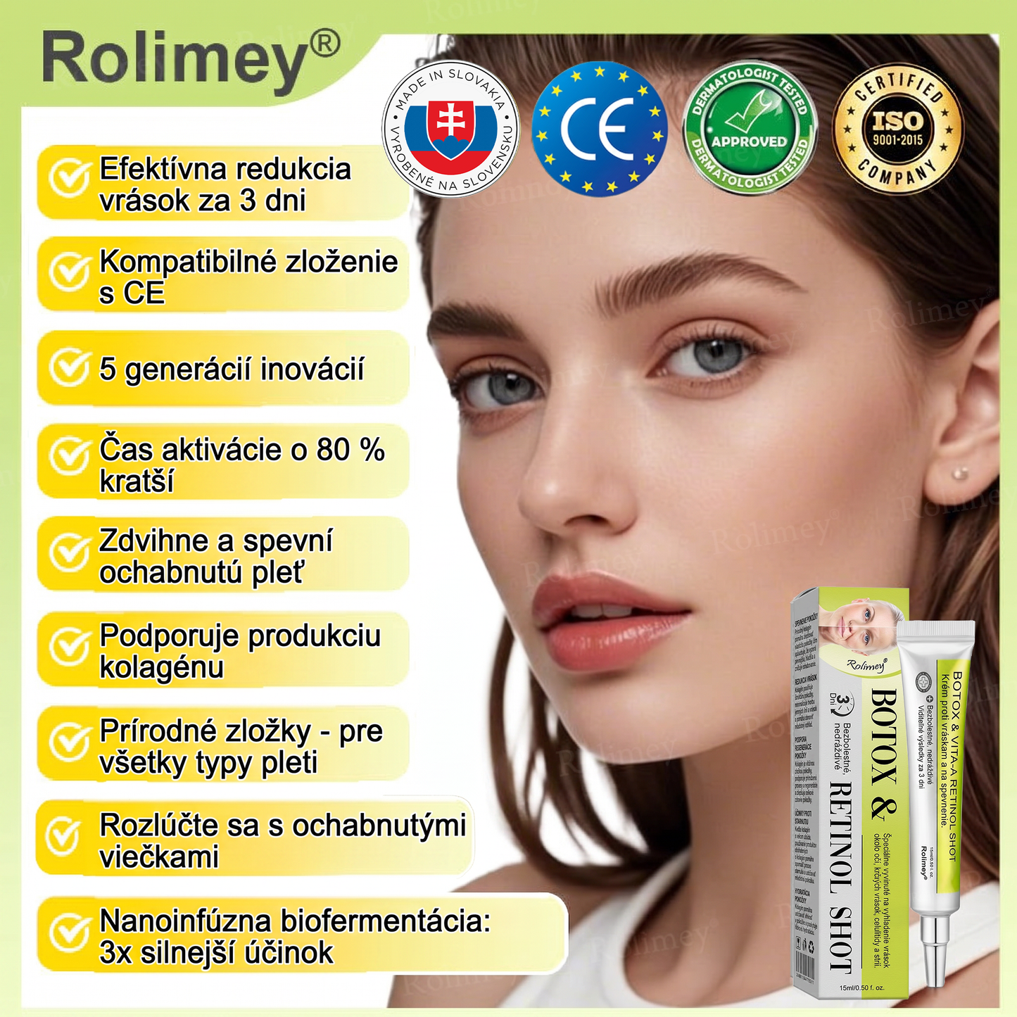 🌸Rolimey®  Botox & Vita-A Retinol Retinol Shot Krém proti vraskam a na spevnenie pleti ⏰Posledný deň! 70% zľava💡