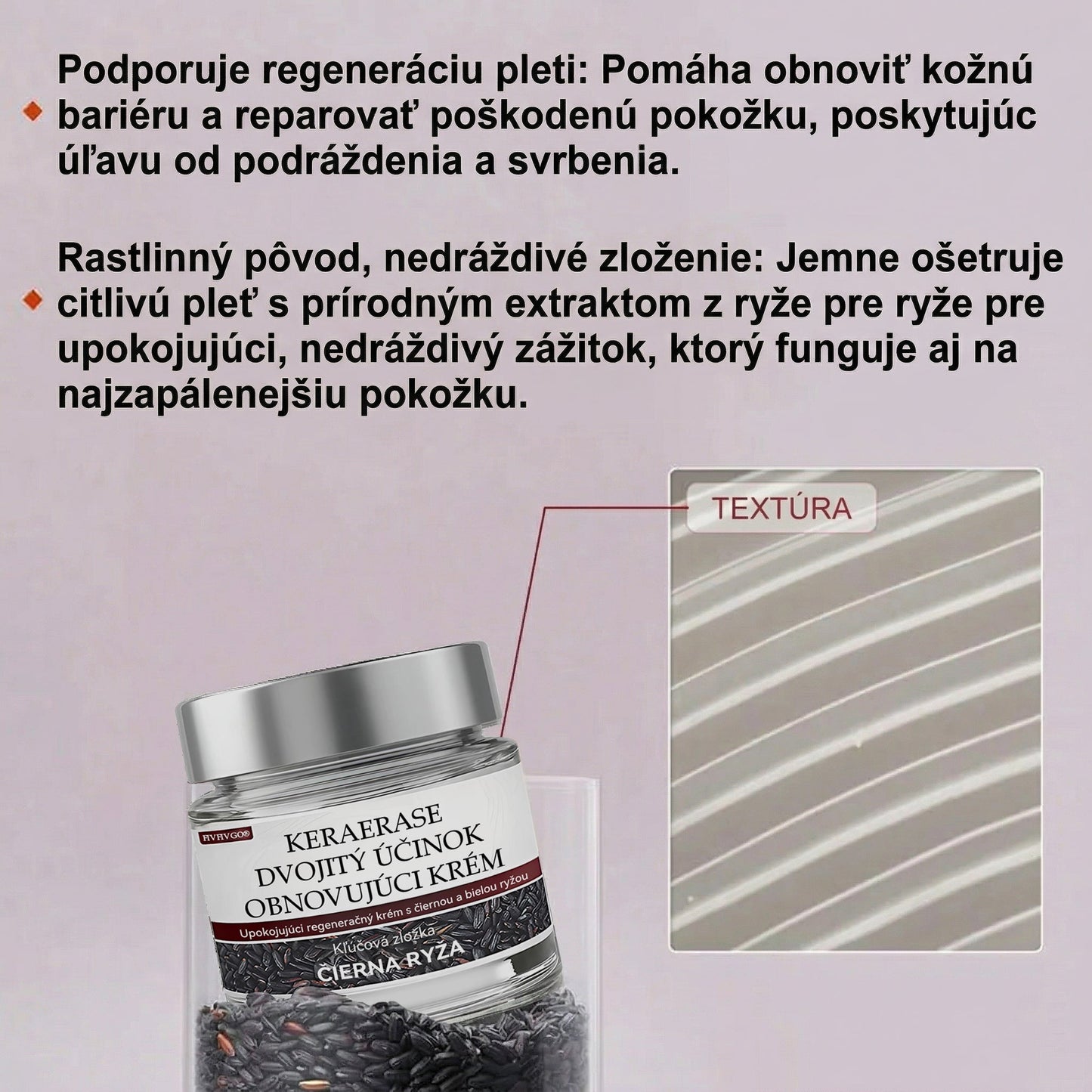 FIVFIVGO® Upokojujúci regeneračný krém s čiernou a bielou ryžou👨‍⚕️ Schválené ŠÚKL(Odstraňovanie bradavíc a kožných výrastkov, senilnej purpury, čerešňových angiómov, rakoviny kože a seboroickej keratózy).)⏰
