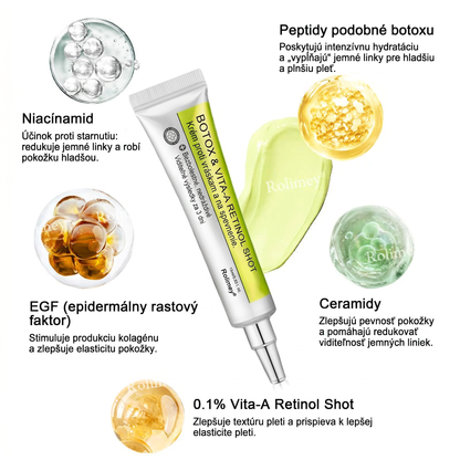 🌸Rolimey®  Botox & Vita-A Retinol Retinol Shot Krém proti vraskam a na spevnenie pleti ⏰Posledný deň! 70% zľava💡